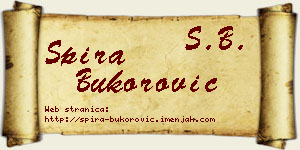 Spira Bukorović vizit kartica